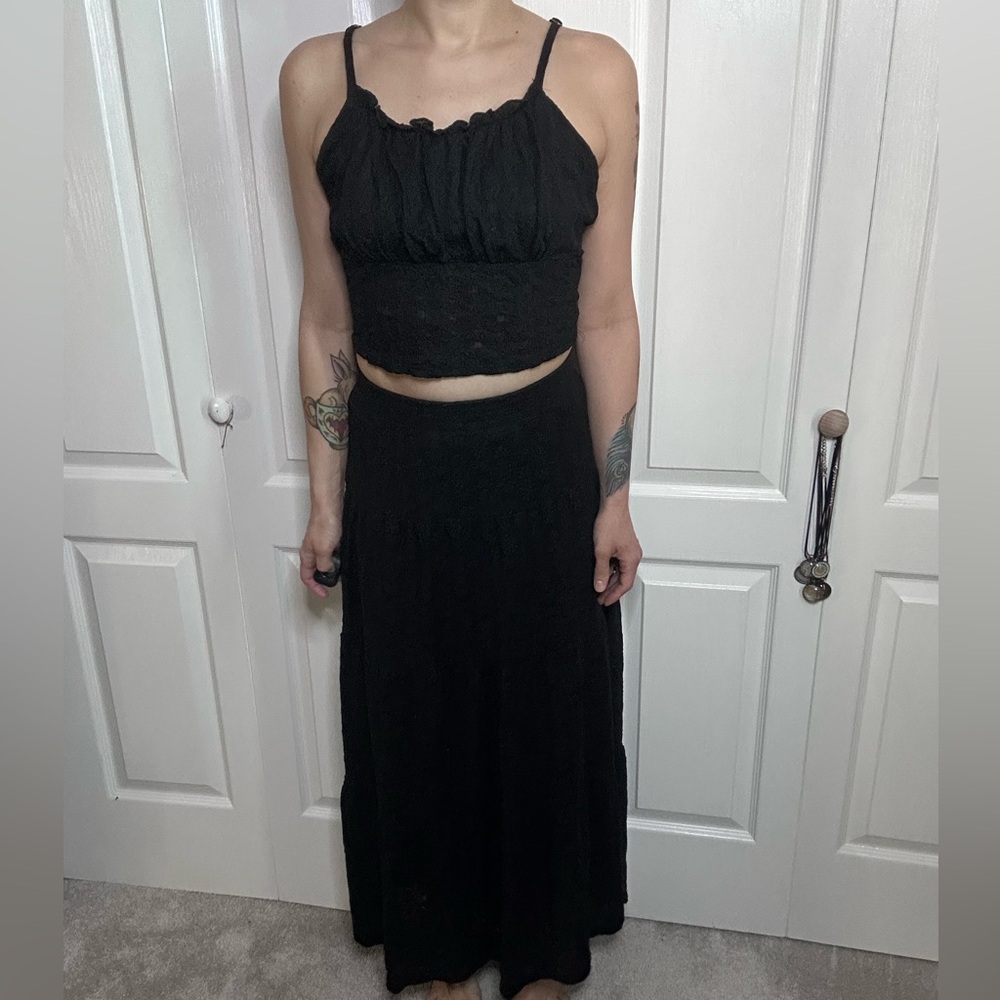 No Boundaries Black Skirt Set